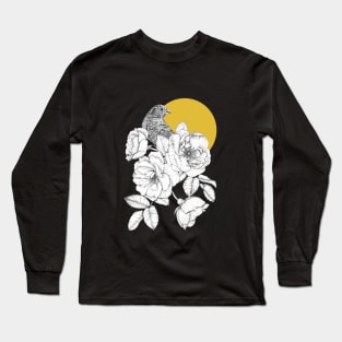 Bird, Roses and Moon Long Sleeve T-Shirt